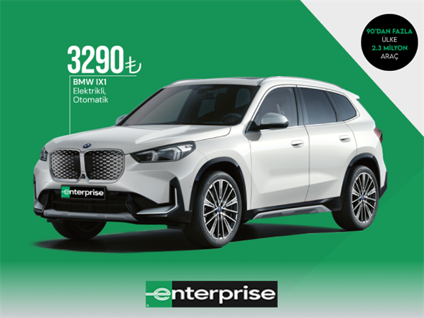 Enterprise’da BMW IX1 Elektrikli, Otomatik 3.290 TL’den kiralama ayrıcalığı!