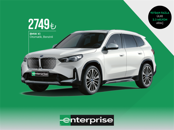 Enterprise’da BMW IX1 Elektrikli, Otomatik 2.749 TL’den kiralama ayrıcalığı!